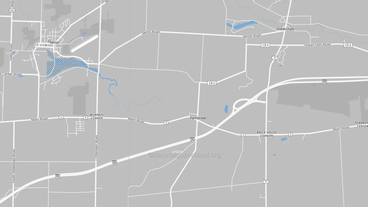 Transit Grade map of Pembroke, NY