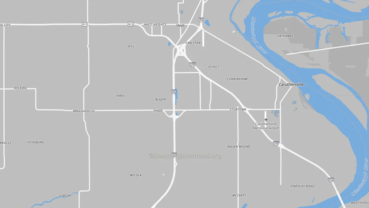Transit Grade map of Pemiscot County, MO