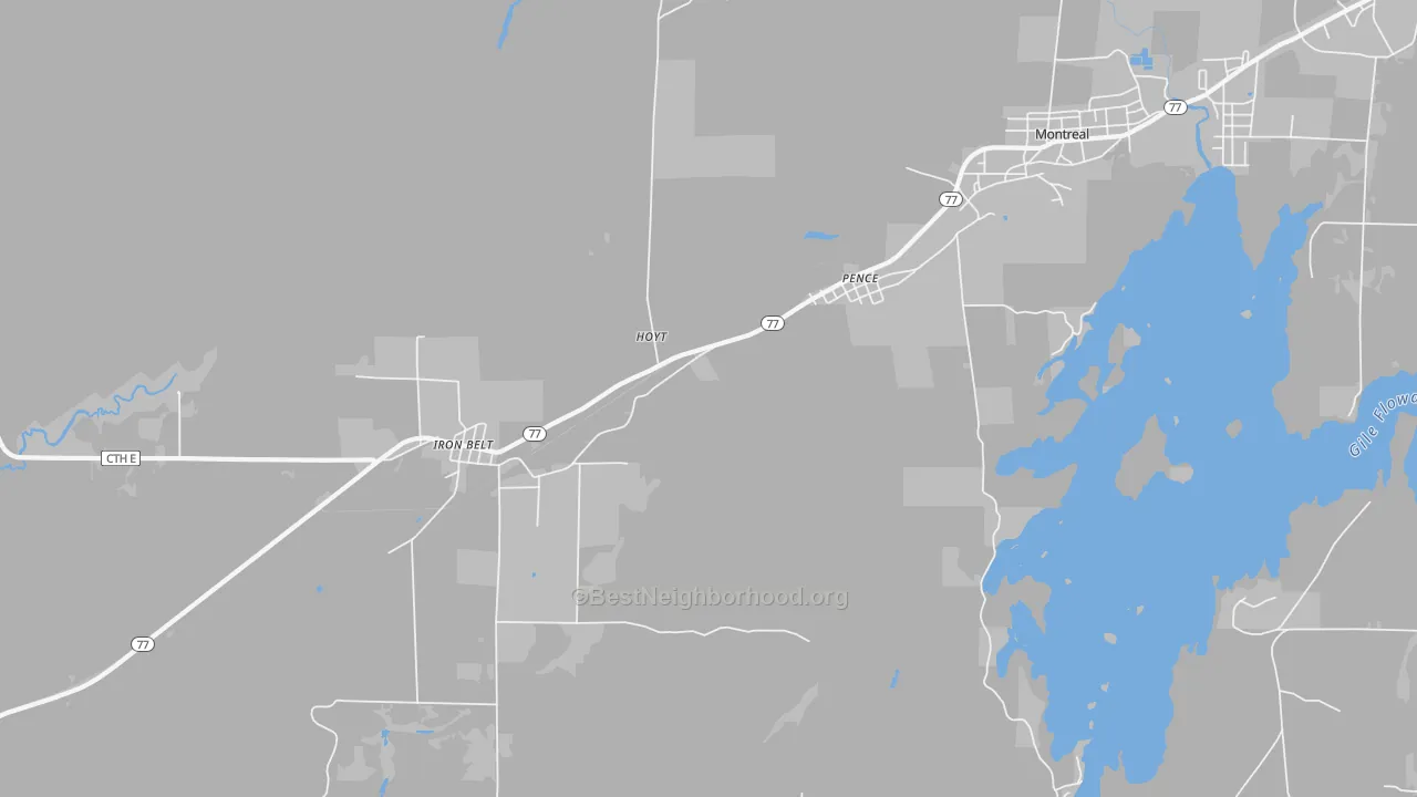 Transit Grade map of Pence, WI
