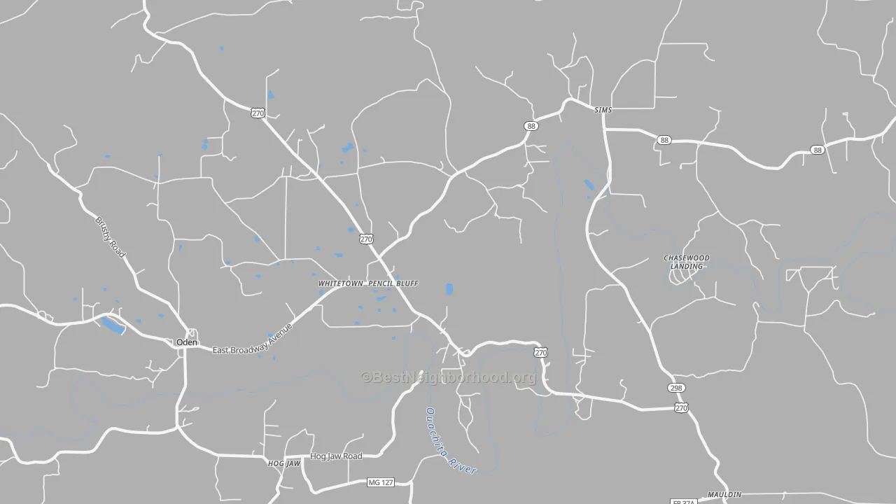 Transit Grade map of Pencil Bluff, AR