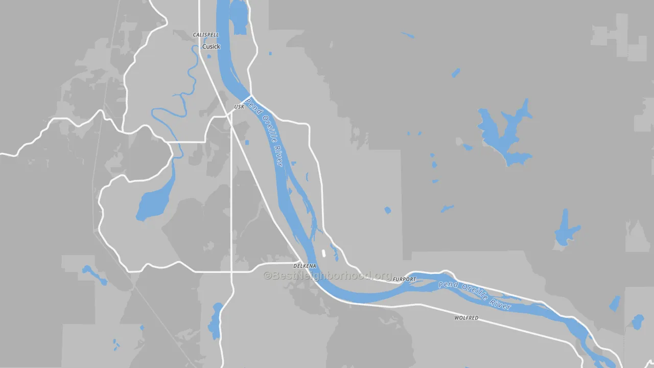 Transit Grade map of Pend Oreille County, WA