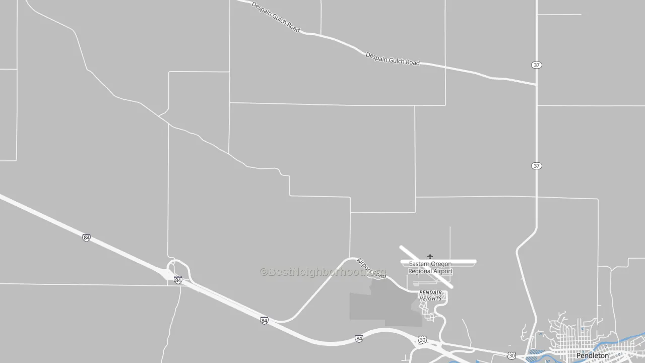 Transit Grade map of Pendair Heights, OR