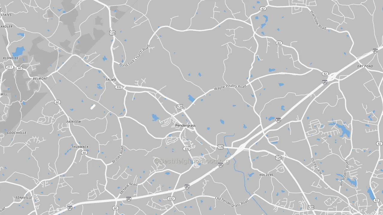 Transit Grade map of Pendergrass, GA