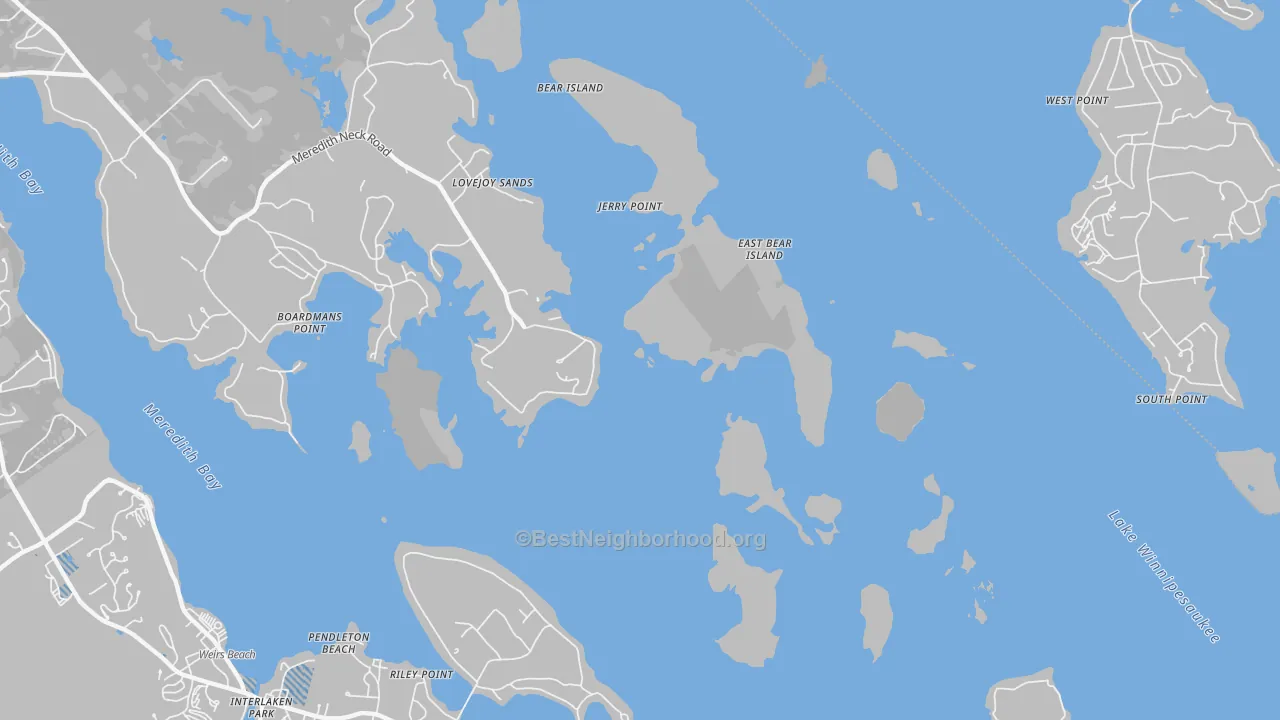 Transit Grade map of Pendleton Beach, NH