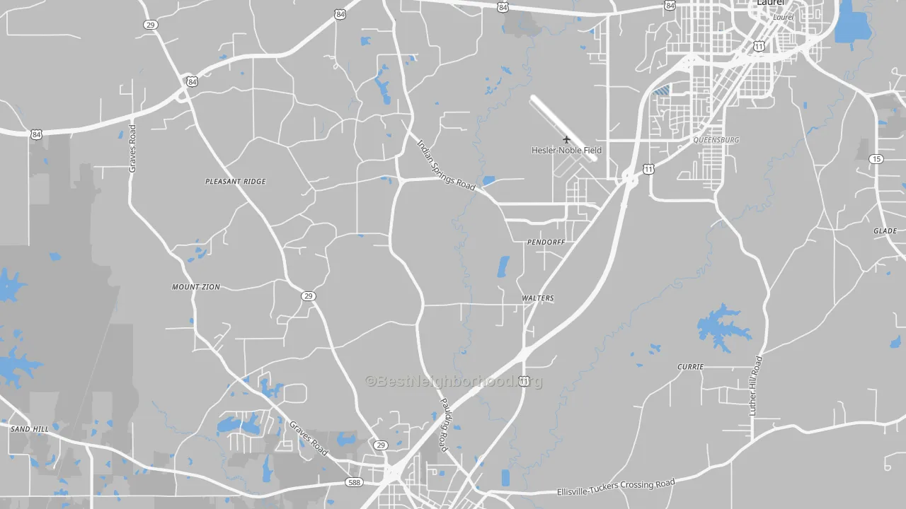 Transit Grade map of Pendorff, MS