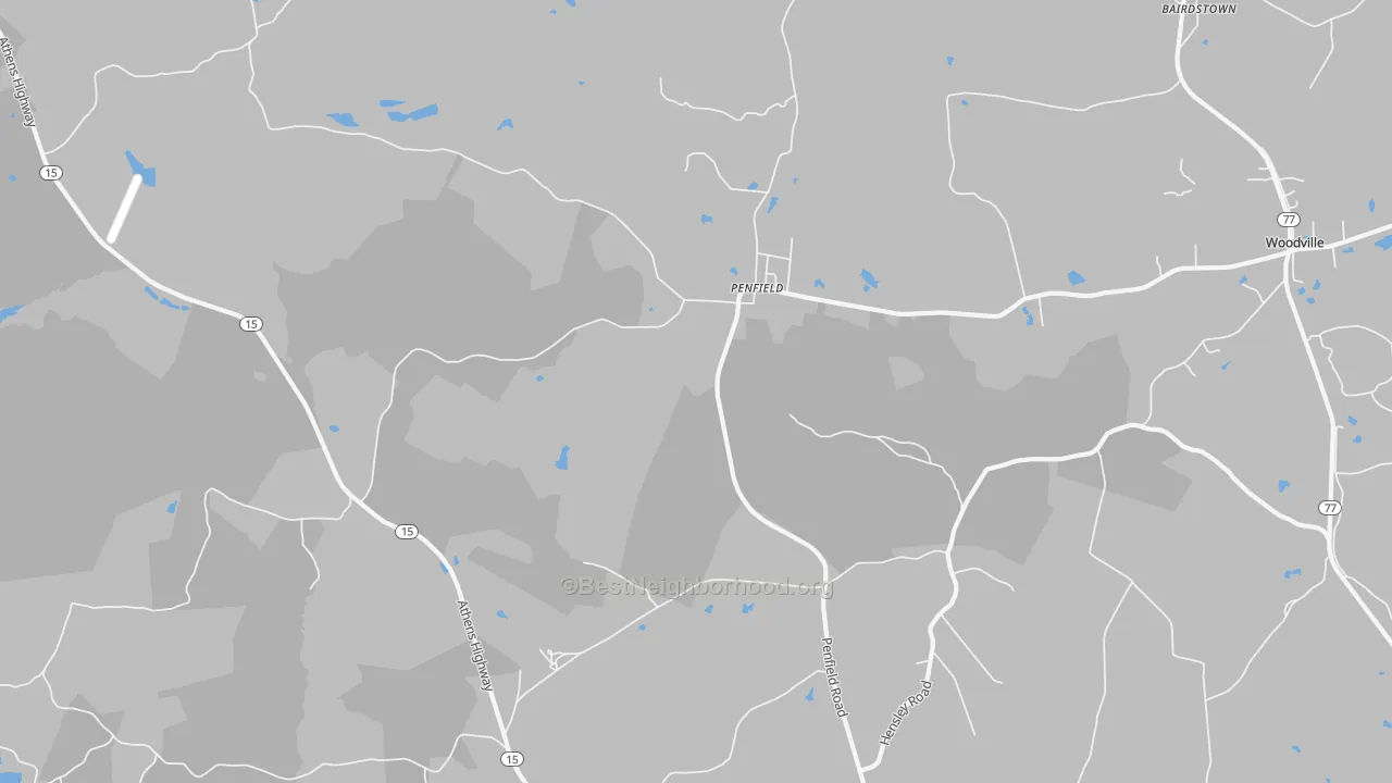 Transit Grade map of Penfield, GA