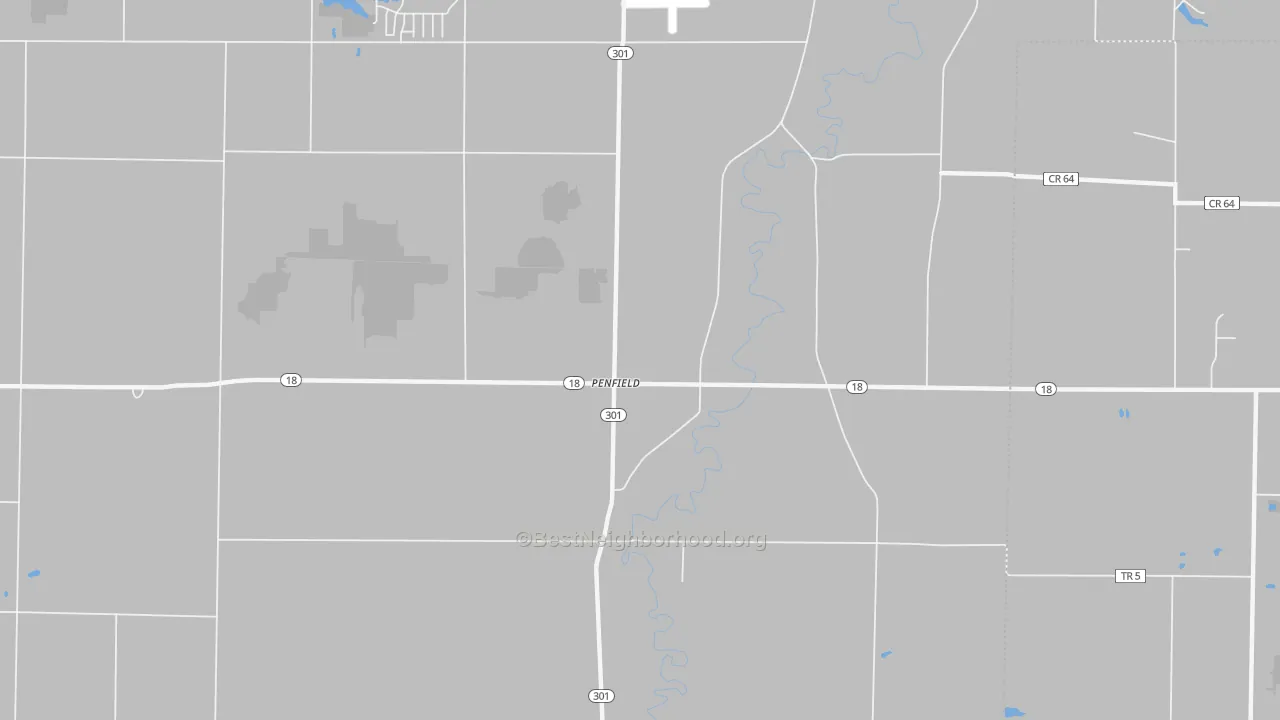 Transit Grade map of Penfield, OH