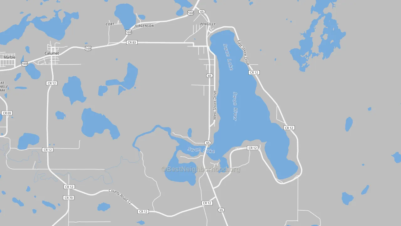 Transit Grade map of Pengilly, MN