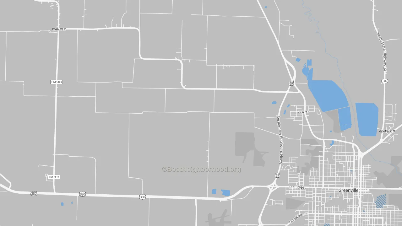 Transit Grade map of Peniel, TX