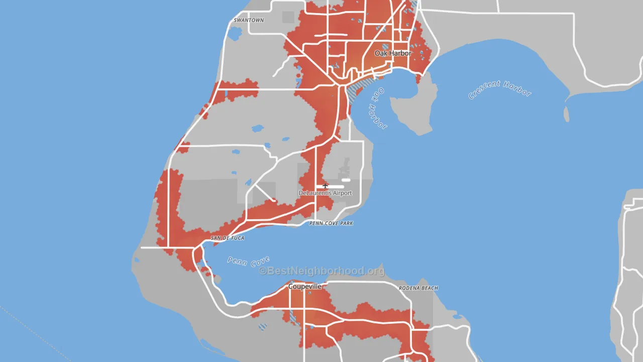 Transit Grade map of Penn Cove Park, WA