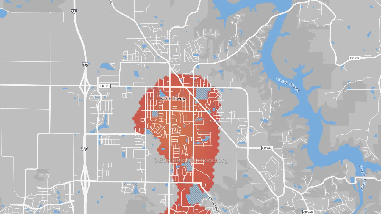 Transit Grade map of Penn, North Liberty, IA