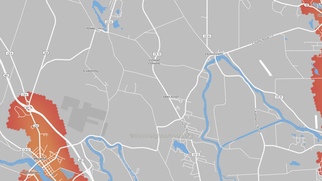 Transit Grade map of Pennellville, NY