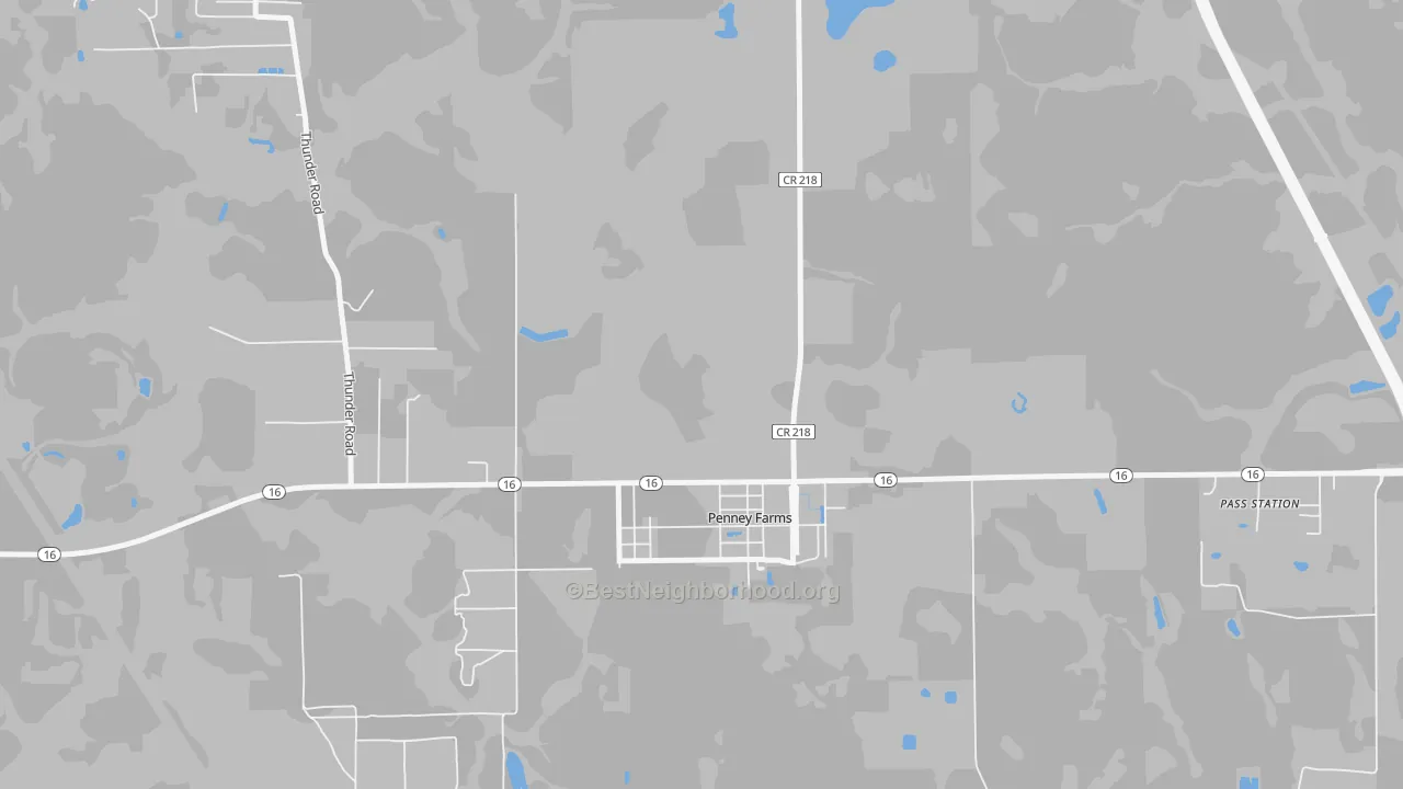 Transit Grade map of Penney Farms, FL