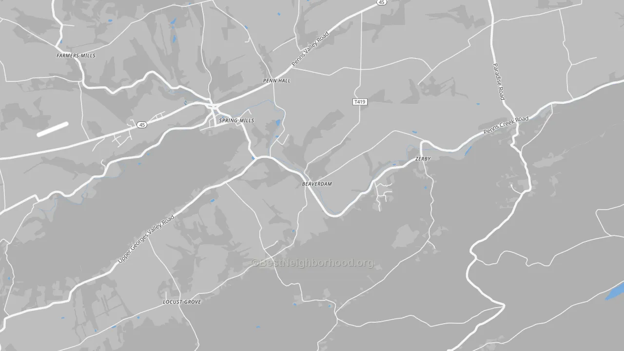 Transit Grade map of Pennhall, PA