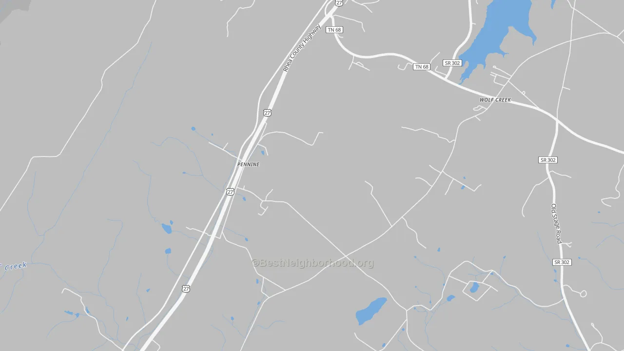Transit Grade map of Pennine, TN