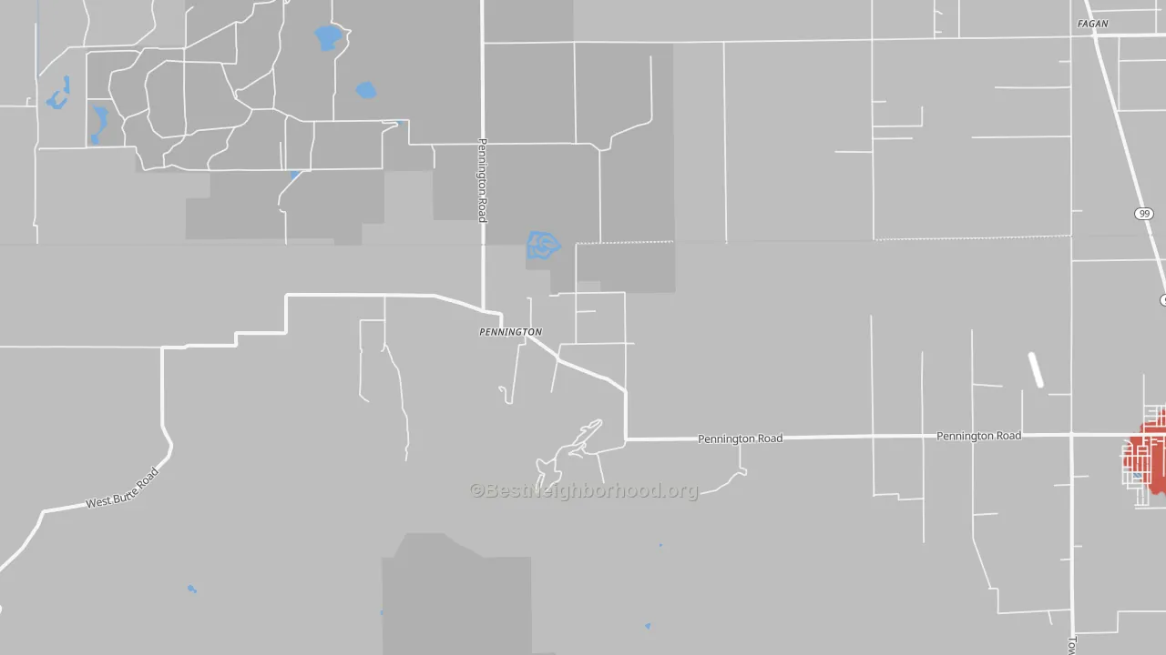 Transit Grade map of Pennington, CA
