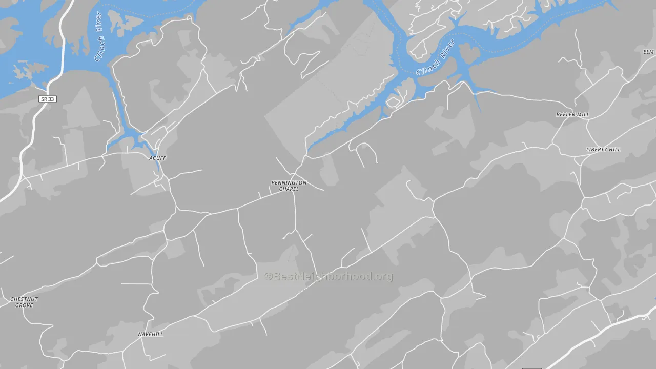 Transit Grade map of Pennington Chapel, TN