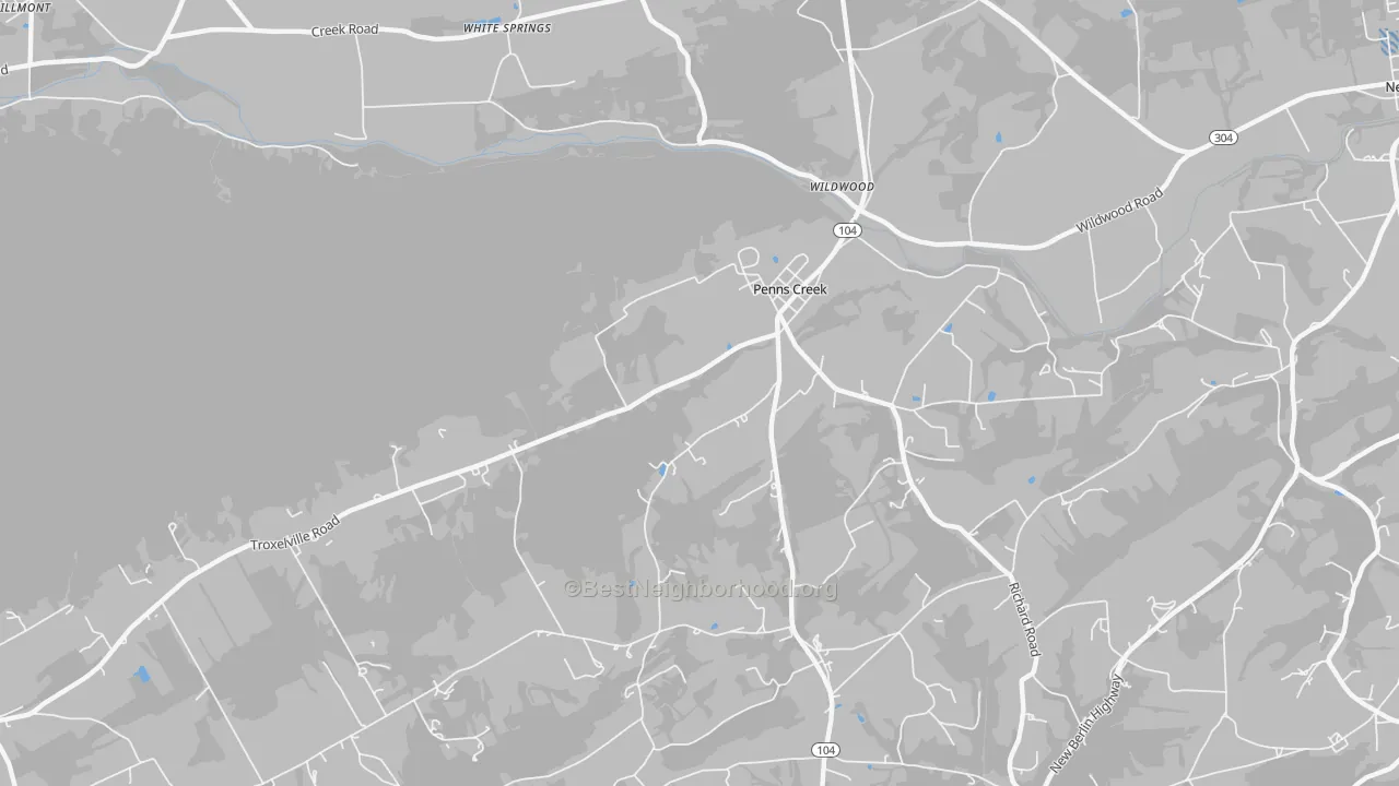 Transit Grade map of Penns Creek, PA
