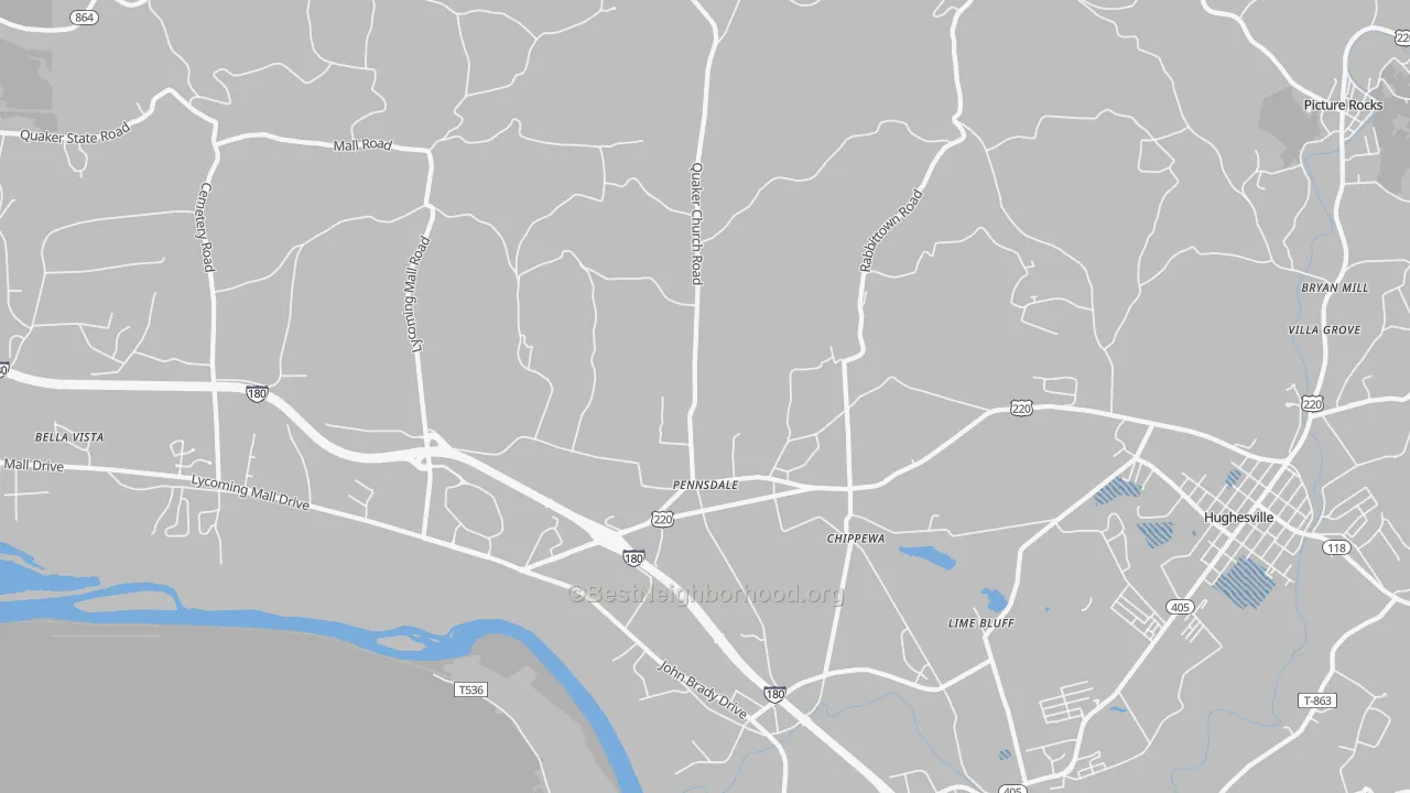 Transit Grade map of Pennsdale, PA