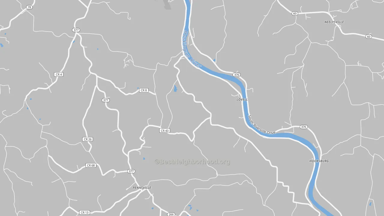 Transit Grade map of Pennsville, OH