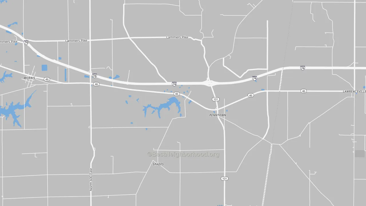 Transit Grade map of Penntown, IN