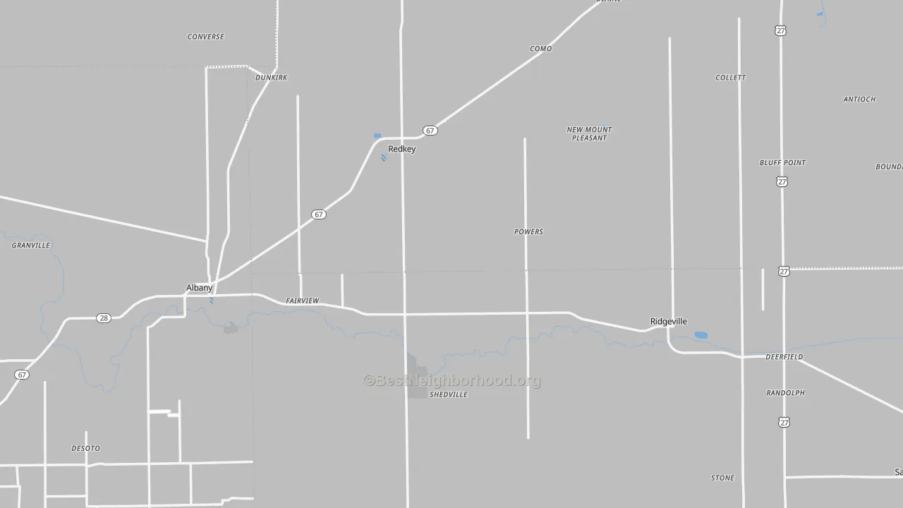 Transit Grade map of Pennville, IN