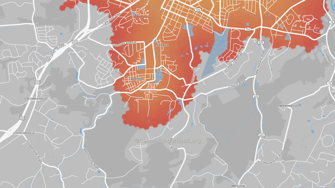 Transit Grade map of Pennwyn, PA