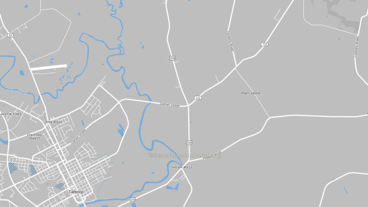 Transit Grade map of Penny Hill, NC