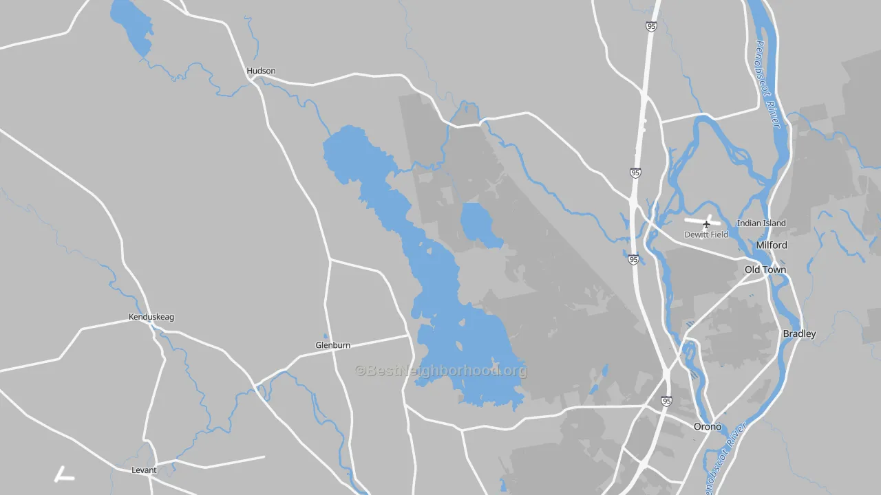Transit Grade map of Penobscot County, ME