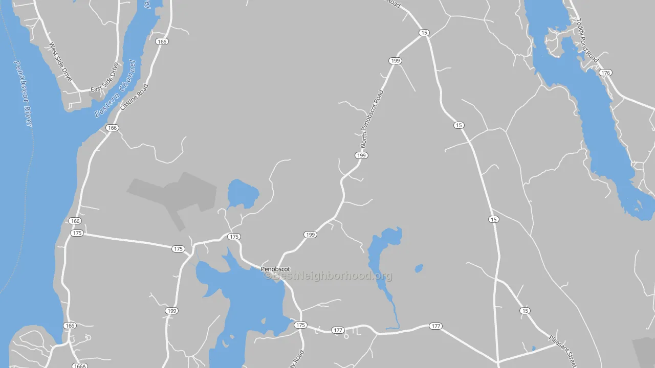 Transit Grade map of Penobscot, ME