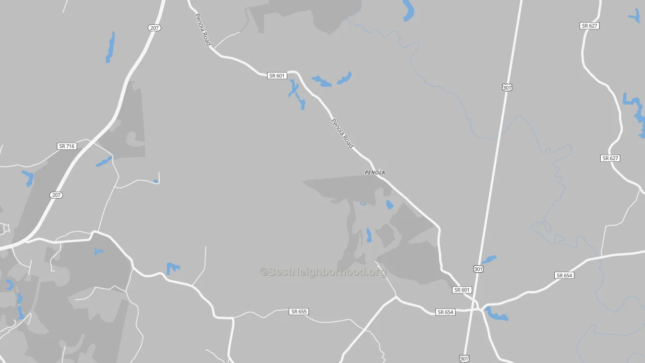 Transit Grade map of Penola, VA