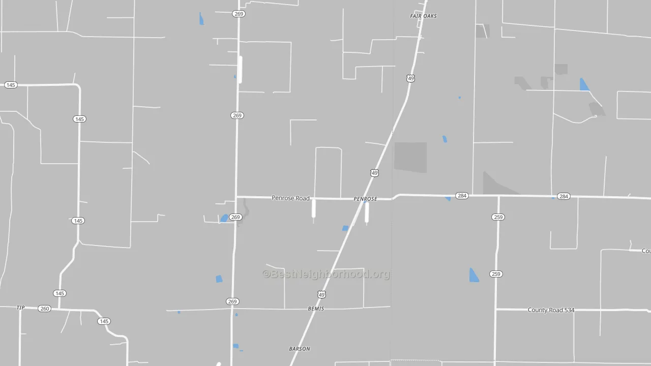 Transit Grade map of Penrose, AR