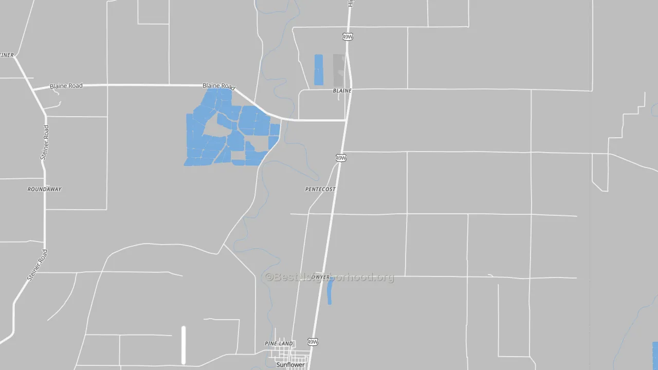 Transit Grade map of Pentecost, MS