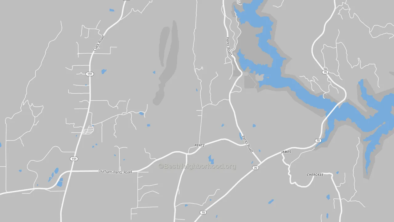 Transit Grade map of Pentz, CA