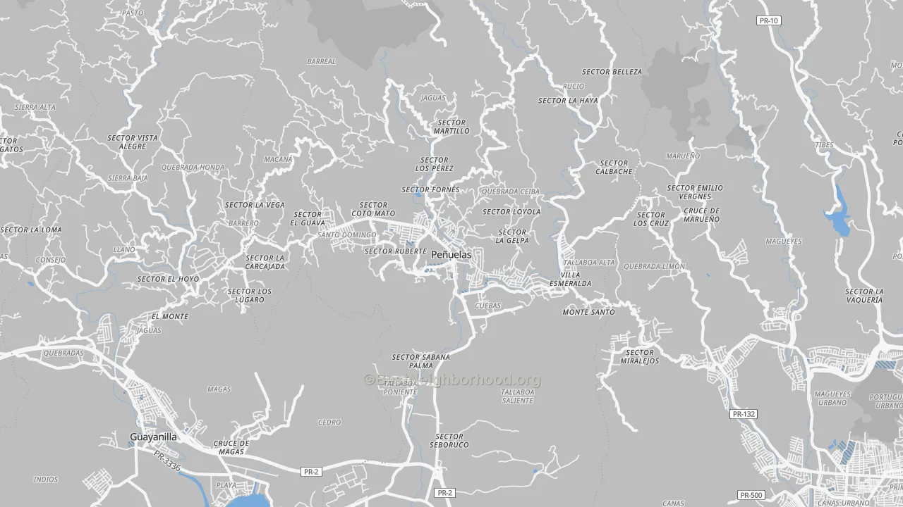 Transit Grade map of Penuelas Municipio, PR