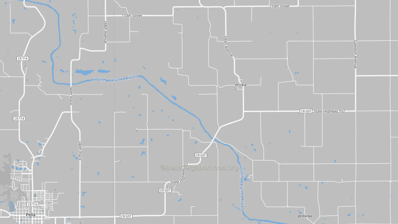 Transit Grade map of Peoria, IA