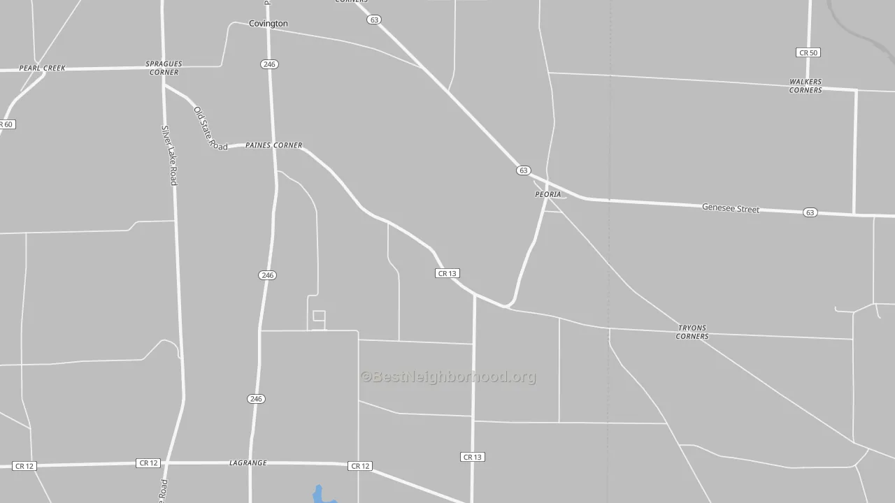 Transit Grade map of Peoria, NY