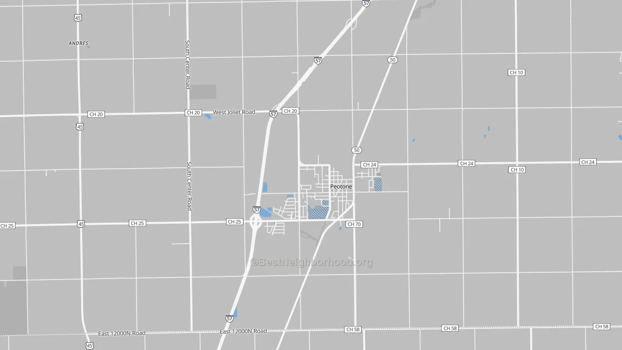 Transit Grade map of Peotone, IL