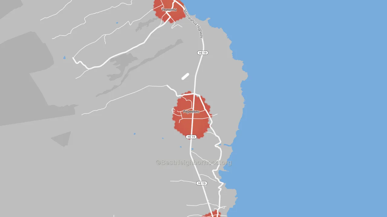 Transit Grade map of Pepeekeo, HI