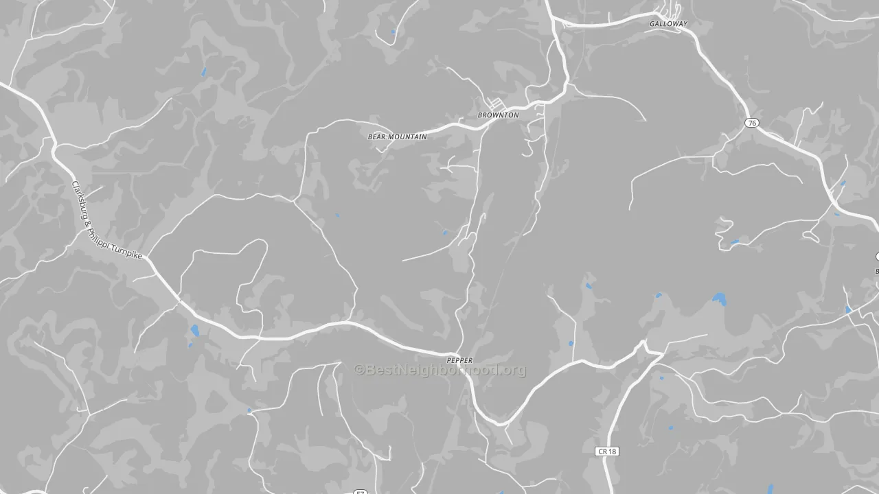 Transit Grade map of Pepper, WV