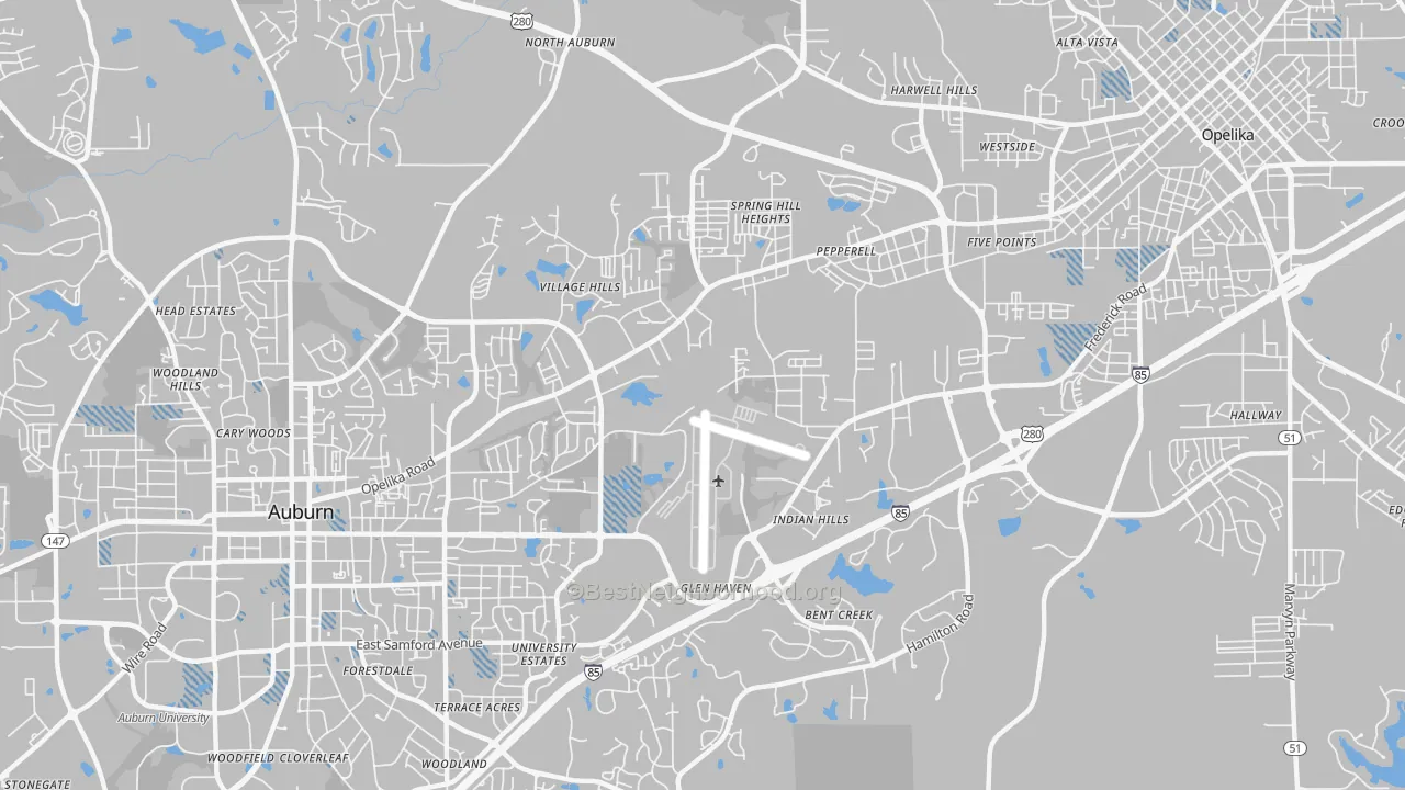 Transit Grade map of Pepperell, AL