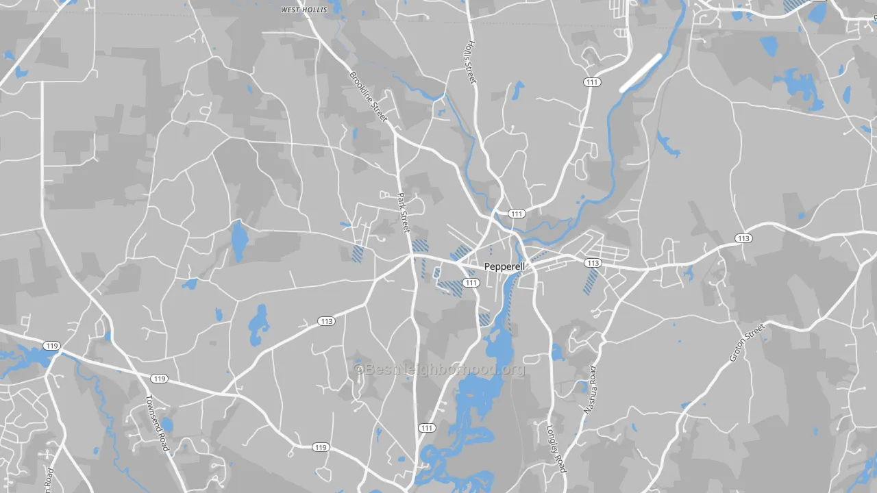 Transit Grade map of Pepperell, MA