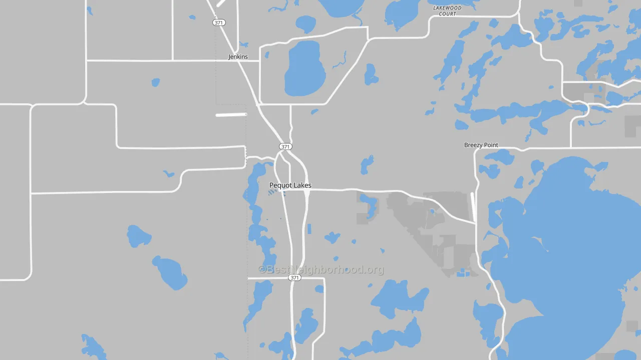 Transit Grade map of Pequot Lakes, MN