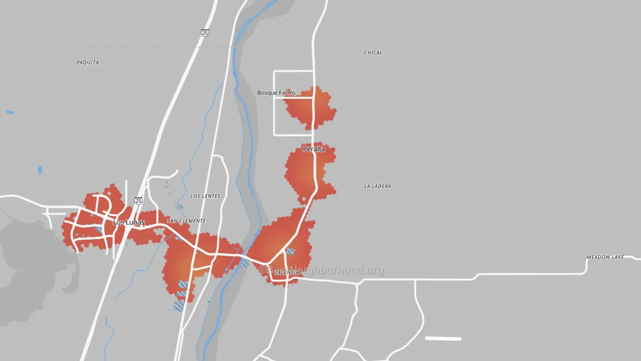 Transit Grade map of Peralta, NM