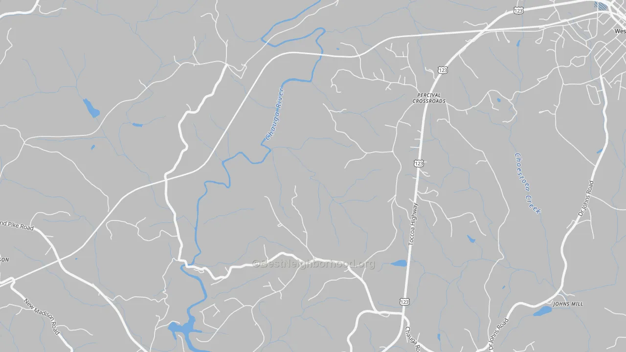 Transit Grade map of Percival Crossroads, SC