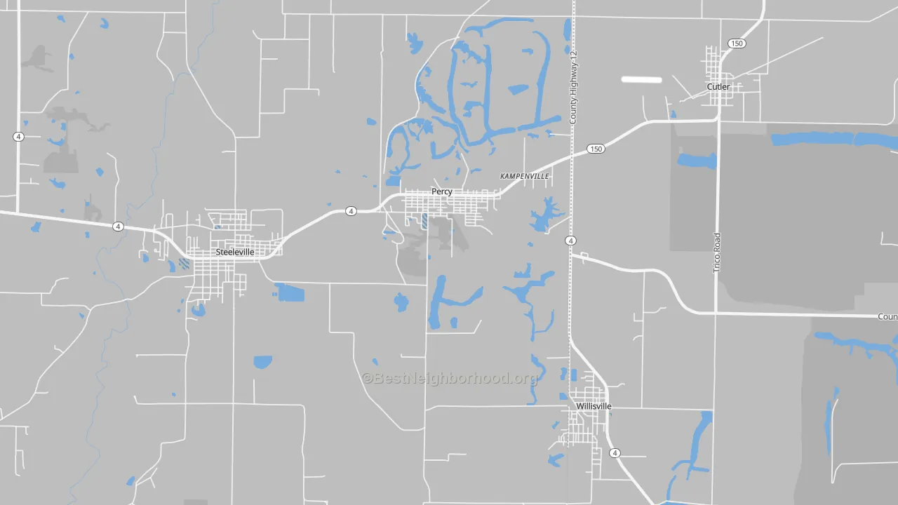 Transit Grade map of Percy, IL