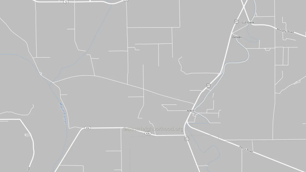 Transit Grade map of Percy, MS