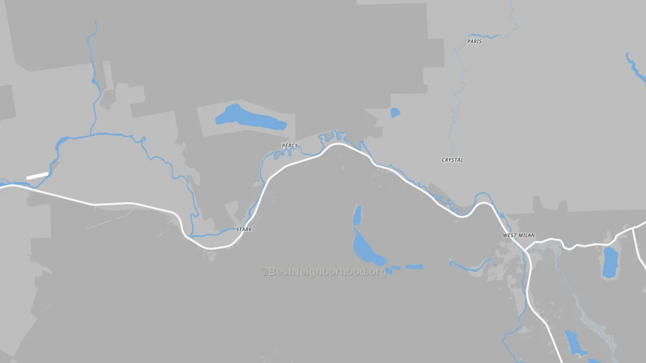 Transit Grade map of Percy, NH