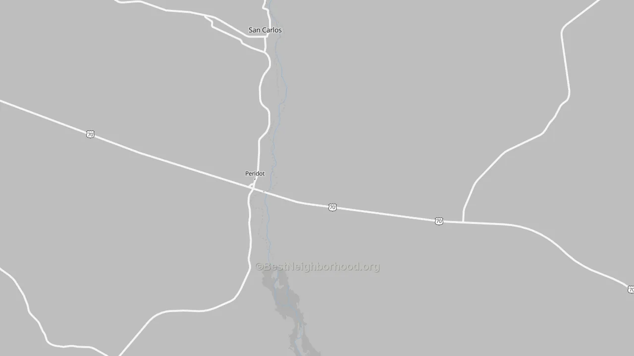 Transit Grade map of Peridot, AZ
