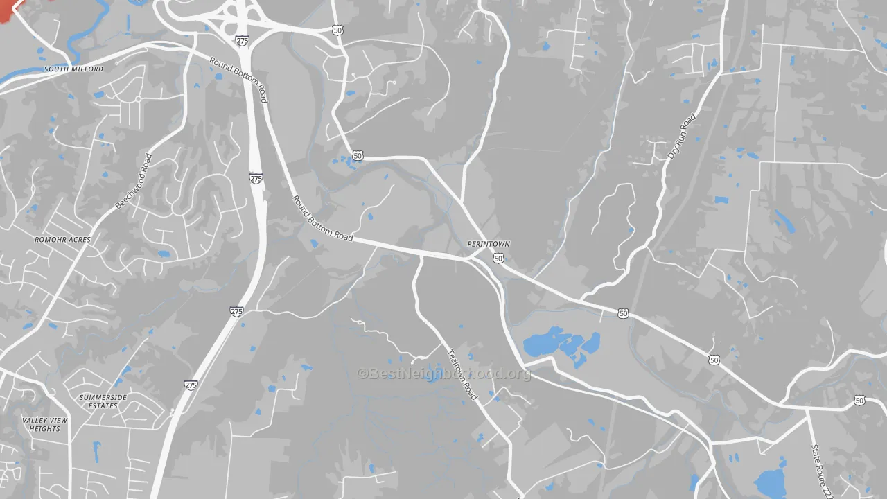 Transit Grade map of Perintown, OH